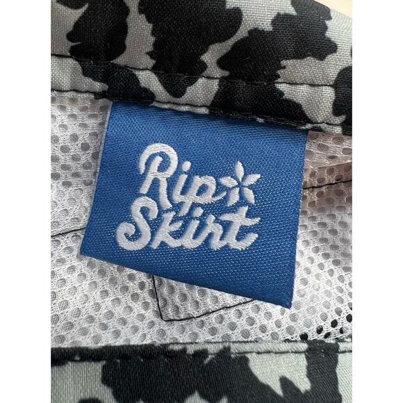 RipSkirt Hawaii Sport Skirt Length 2 Womens Large Night Blooms Floral Tie Waist - Picture 9 of 12